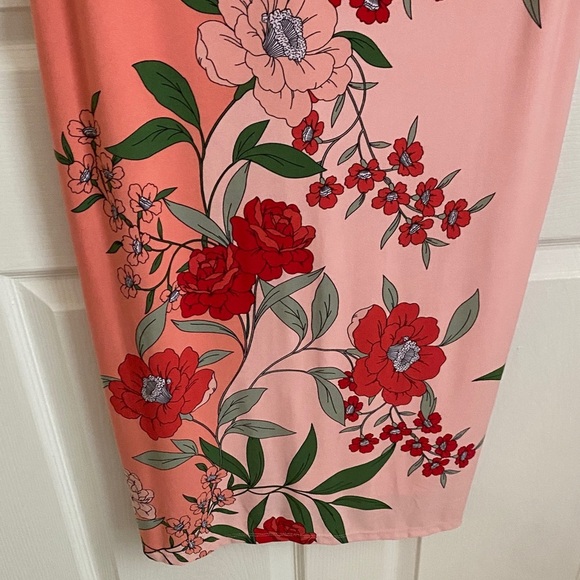 BOGO! NWT London Times Floral Print Cap Sleeve Sheath Dress In Pink size 10 - Picture 7 of 13